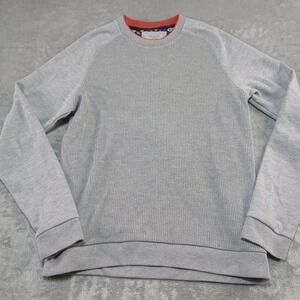 Ted Baker Knit Sweater Mens Sz 3‎ Gray Cotton Blend Textured